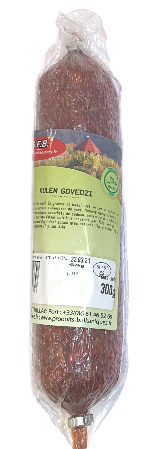 Kulen de boeuf halal 300g SFB